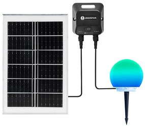 Aigostar-LED RGB stmievateľná vonkajšia lampa MESH 20W/3,7V 4000mAh 2700-6500K IP65 priemer 20 cm