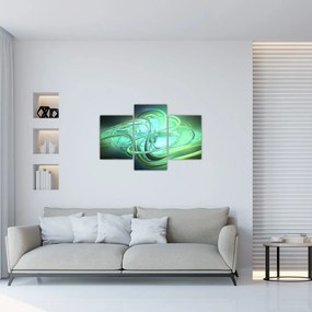 Obraz zelenej abstrakcie (90x60 cm)