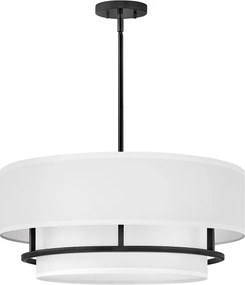 Hinkley HK-GRAHAM-L-BK - Prisadený luster GRAHAM 4xE14/40W/230V čierna