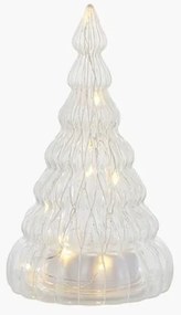 SIRIUS LED svetelný stromček, sklo, číry, 16,5 cm