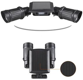 Obojsmerná solárna LED lampa s detektorom pohybu