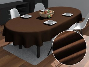 Biante Oválny obrus/imitácia brúsenej kože Alcantara ALC-013 Hnedý 140x220 cm
