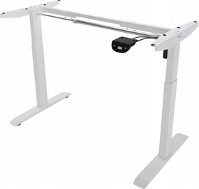 Elektrický výškovo nastaviteľný stôl 72 - 117 cm - biely Šírka: 60 cm | Dĺžka: 140 cm