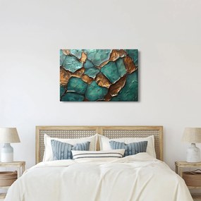 Obraz - Zeleno-zlatá maľba (90x60 cm)