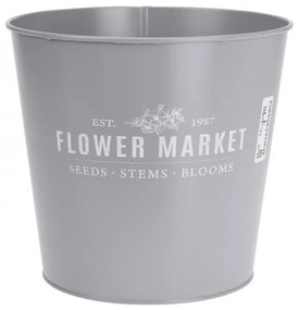 Kvetináč Flower market – sivý 22x20 cm