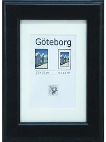 Drevený fotorámik Göteborg čierny 13x18 cm