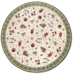 Kusový koberec Villeroy & Boch Toy's delight so strihaným vlasom 106218 Green, Multicolor kruh, 200x200 (priemer) kruh, zelená, obývacia izba, Villeroy & Boch