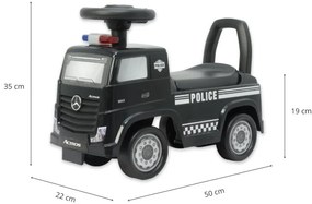 Odrážadlo Mercedes-Benz Actros policajné auto čierne