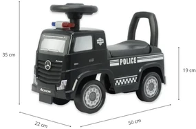 Odrážadlo Mercedes-Benz Actros policajné auto čierne