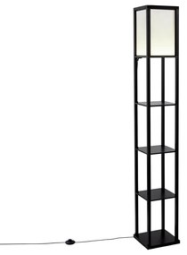 Dizajnová stojaca lampa čierna a biela vrátane LED - Nea