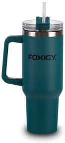 Foxigy Termohrnček do auta so slamkou 1200 ml Navy Blue