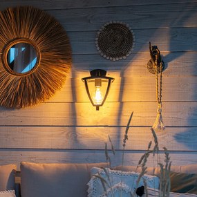 Klasická vonkajšia lampa na stenu tmavosivá IP44 - Platar