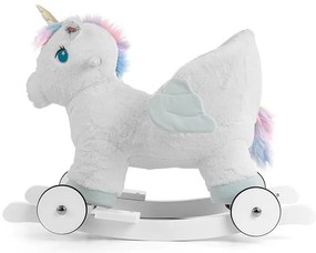 Hojdací koník s melódiou a kolieskami Milly Mally Polly Jednorožec
