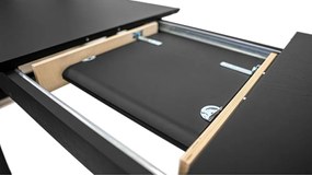 Rozkladací jedálenský stôl s prídavnou doskou v dekore duba 90x180 cm Curved – Woodman