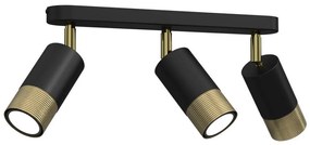 Luminex Bodové svietidlo LINK 3xGU10/8W/230V čierna/mosadz 3882