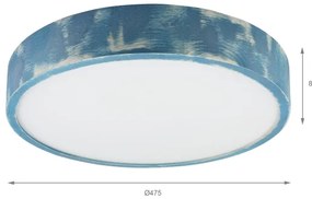 Brilagi - Stropné svietidlo PINO 3xE27/15W/230V borovica/modrá pr. 47,5 cm