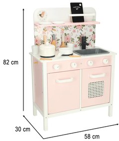 KIK Drevená kuchynská ružová rúra LULILO