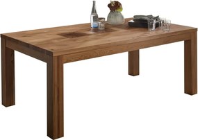 Pevný rustikálny jedálenský stôl z masívu Brick, 160/180/200x90x76 cm 180x90 cm