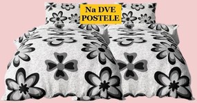 Obliečky Čierny kvet Bavlna 2x70x90 2x140x200 cm
