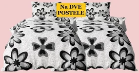 Obliečky Čierny kvet Bavlna 2x70x90 2x140x200 cm