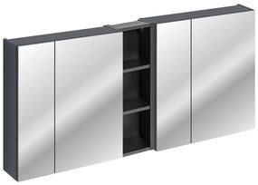 Závesná kúpeľňová skrinka so zrkadlom SantaFe 140 cm tmavomodrá