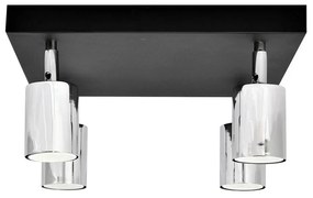 LED Bodové svietidlo TUNE 4xGU10/4,8W/230V matný chróm/čierna