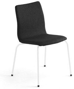 Konferenčná stolička OTTAWA, čierna tkanina, biela