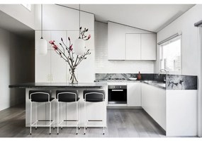 Závesné svietidlo Riffle 4, 1x biele sklenené tienidlo, b