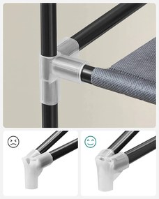 10-stupňový stojan na topánky pre max. 27 párov topánok, botník, sivý