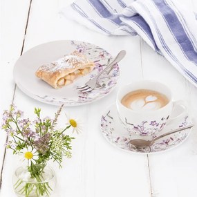 Biela/fialová porcelánová šálka 280 ml Louka – Orion