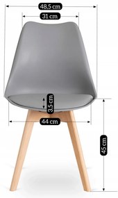 PROXIMA.store - Čalúnená jedálenska stolička SCANDI FARBA: Siva