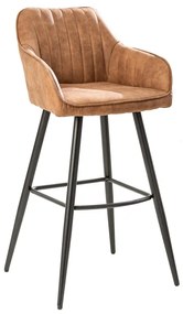 Dizajnová barová stolička Esmeralda vintage hnedá