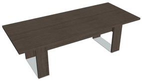 Rokovací stôl Verno+ S 240 x 100 cm, dub antracit / vanilka