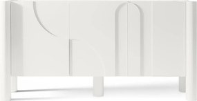 Dizajnová komoda Lunaria 160 cm biela