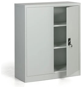 Kovová spisová skriňa, demontovaná, 2 police, 950 x 1150 x 400 mm, sivá