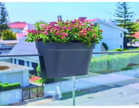 Závesný kvetináč na zábradlie z recyklovaného plastu 60 cm Capri – Artevasi