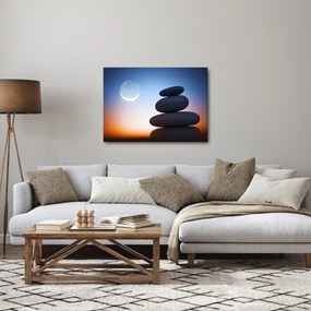 Obraz poskladaných kameňov na sebe (70x50 cm)