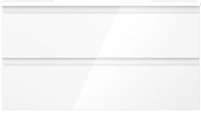 Mexen Orio, kúpeľňová skrinka 90 cm s umývadlom Otis, 2 zásuvky, biela lesklá, 91A10-09047-2-BFF00-W18M00