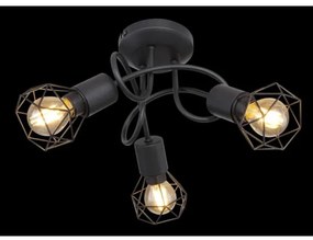 Globo - LED Prisadený luster XARA 3xE14/6W/230V čierna