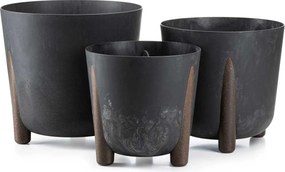 Květináč MOSS ECO 25,5x25,3 cm černý beton