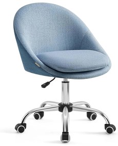 Otočná pracovná stolička, výškovo nastaviteľná, modrá farba