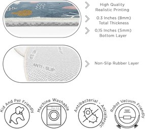 Modrý prateľný detský koberec ø150 cm Forest Land – Mila Home