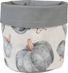Bavlnený košík na pečivo s tekvicami Country Style Pumpkin - Ø 15*16 cm