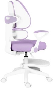 Detská rastúca stolička Neoseat KIDDY TWO — látka, prateľný poťah, fialová