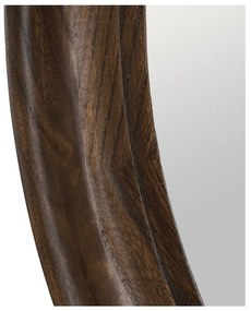 Nástenné zrkadlo s dreveným rámom ø 110,5 cm Paula – Ixia