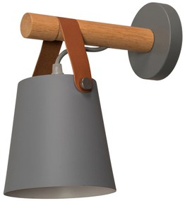 Toolight - Kovová nástenná lampa na pásku APP468-1W, šedá, OSW-00903