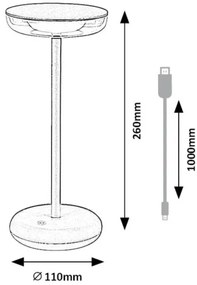 Rabalux 77089 - LED Stmievateľná vonkajšia lampa KONIN LED/6W/5V IP44 hnedá