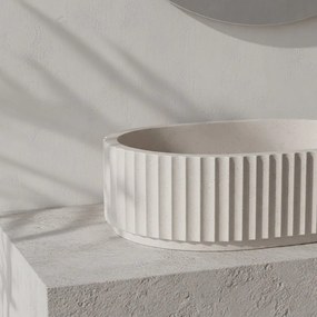 Rea Margaret, umývadlo na dosku 490x355x125 mm, béžová-sivá, REA-U7343