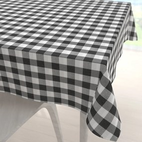 Biante Dekoračný štvorcový obrus Rebeka RE-010 Sivo-biela kocka veľká 60x60 cm