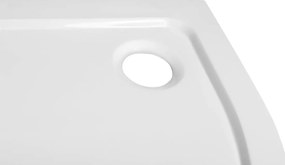 Aqualine TECMI sprchová vanička z liateho mramoru, štvrťkruh 90x90x3cm, R55 PQ559